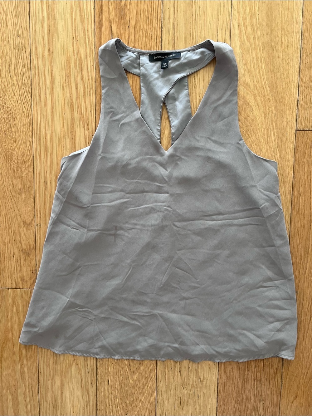Banana Republic Light Gray V-Neck Racerback Camisole